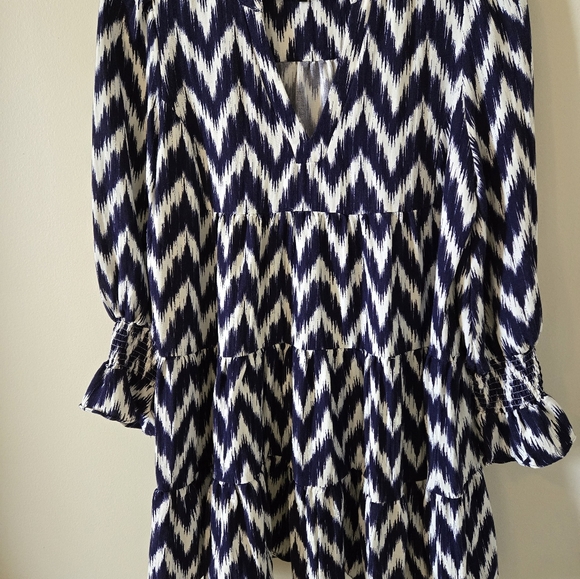 2X Womens navy & white dress - Picture 1 of 4